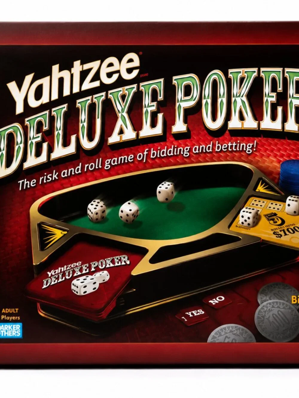 Yahtzee Deluxe Poker Dice Board Game Parker Brothers 2005 - No Instructions Book